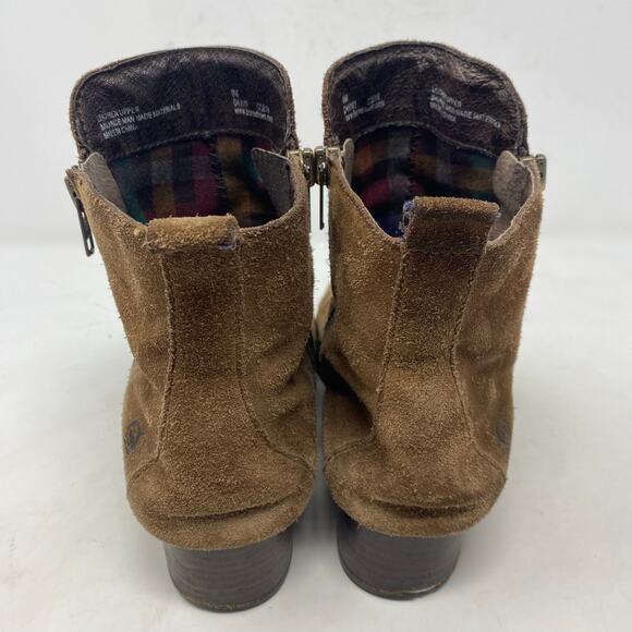 Born Landa Ankle Boots Brown Suede Western Bootie Shoe Wo,ems Size 9 - Picture 5 of 8